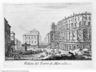 Varie vedute di Roma Antica, e Moderna Disegnate e Intagliate da Celebri Autori, Tafel [87]: Veduta del Teatro di Marcello