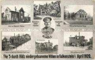 Postkarte zu den revolutionären Unruhen im Vogtland im April 1920