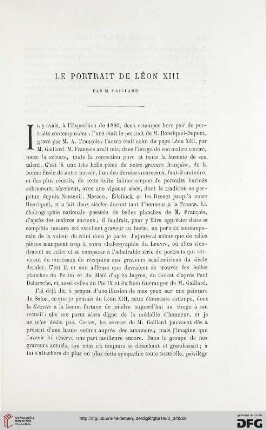 2. Pér. 22.1880: Le portrait de Léon XIII par M. Gaillard