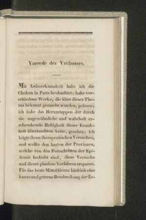 Vorrede des Verfassers.
