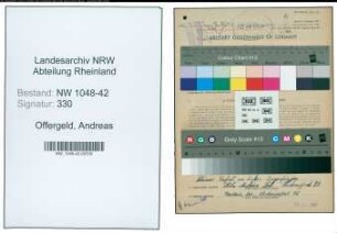 Entnazifizierung Andreas Offergeld , geb. 21.09.1895 (Arbeiter)