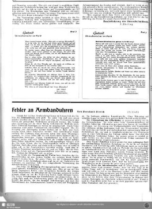 Fehler an Armbanduhren (Schluß)