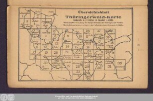 Übersichtsblatt zur Thüringerwald-Karte