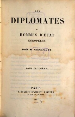 Les diplomates Européens, 3