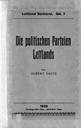 Die politischen Parteien Lettlands