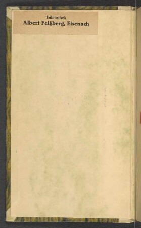 Exlibris: Bibliothek Albert Felßberg, Eisenach