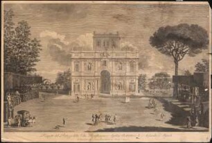 Villa Doria Pamphili, Rom: Ansicht mit der Fassade von Alessandro Algardi