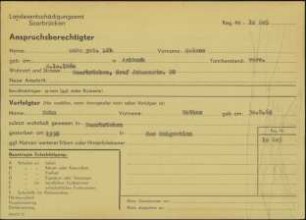 Eintrag in der Bundeszentralkartei (Teil des Testsamples): Cahn, Nathan