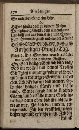 Am heiligen Pfingst-Tag