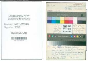 Entnazifizierung Otto Rupertus , geb. 27.08.1901 (Polizeibeamter)