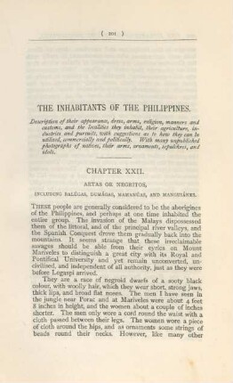 Chapter XXII. Aetas or negritos, ...
