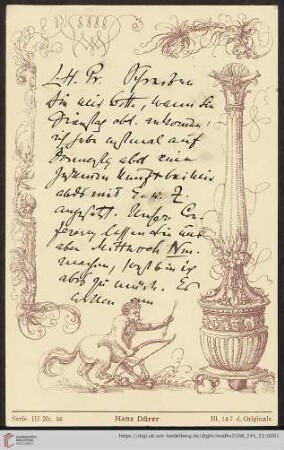 Karte von Aby Moritz Warburg an Franz Boll