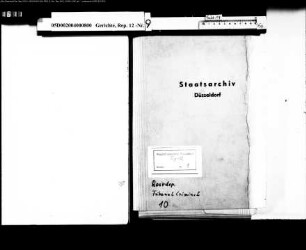 Urteile des Tribunal Criminelle Inventaire général 12-14, 16-18, 20