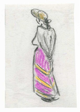 Frau mit Schultertuch