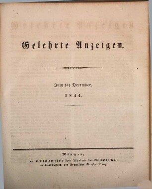 Gelehrte Anzeigen. 19. 1844
