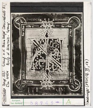 München, Staatsbibliothek: Clm 4454, Bamberger Evangeliar, Initiale des Markusevangeliums