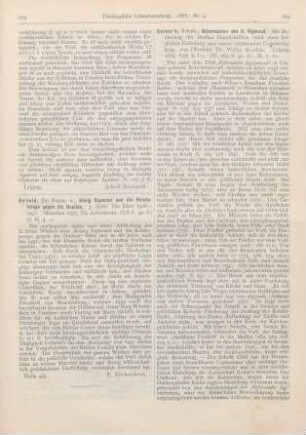 214-215 [Rezension] Reiser, Friedr., Reiser’s Reformation des K. Sigmund. Mit Benutzung der ältesten Handschriften nebst einer kritischen Einleitung und einem erklärenden Commentar hrsg. von Willy Boehm