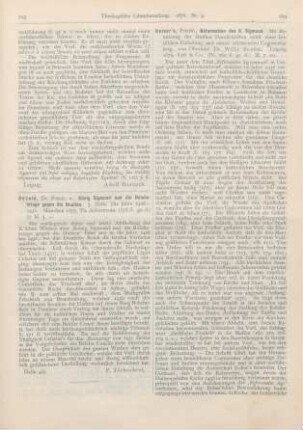 214-215 [Rezension] Reiser, Friedr., Reiser’s Reformation des K. Sigmund. Mit Benutzung der ältesten Handschriften nebst einer kritischen Einleitung und einem erklärenden Commentar hrsg. von Willy Boehm