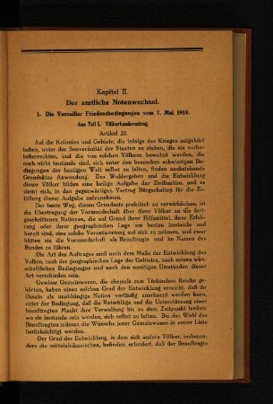 Kapitel II. Der amtliche Notenwechsel.