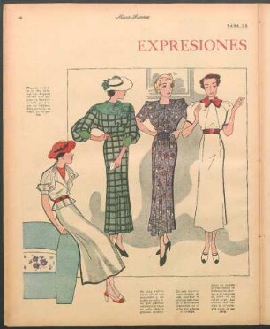 Expresiones de la moda [Dibujos] : Para la mujer