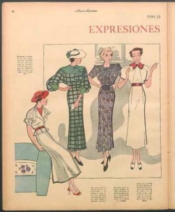Expresiones de la moda [Dibujos] : Para la mujer