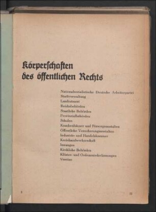 Körperschaften des öffentlichen Rechts