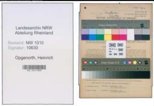 Entnazifizierung Heinrich Opgenorth , geb. 29.01.1892 (Schreiner)