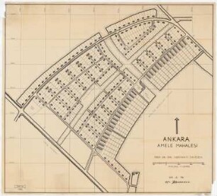 Gesamtbebauungsplan Ankara Arbeitersiedlung: Lageplan 1:2000, Amele Mahalesi (Arbeitersiedlung)