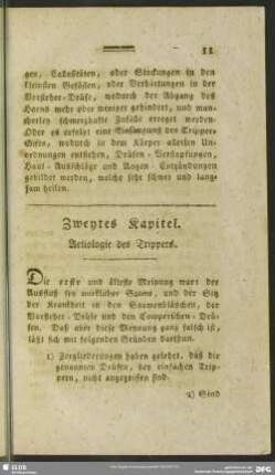 Zweytes Kapitel. Aetiologie des Trippers