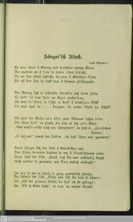 Sänger'sch Fluch