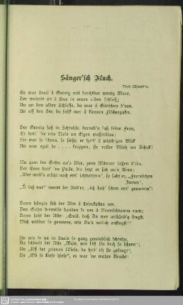 Sänger'sch Fluch