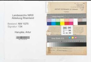 Entnazifizierung Artur Harupka , geb. 02.10.1914 (Steuerinspektor)