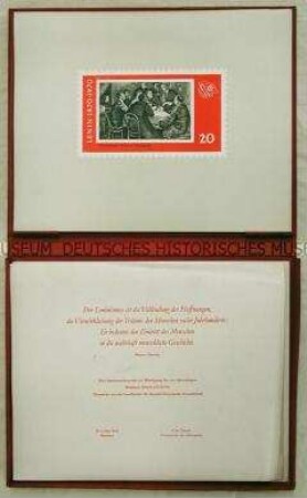 Bildmappe zur Sondermarkenserie anlässlich des 100. Geburtstags von Lenin