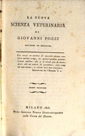 La nuova Scienza Veterinaria, 2
