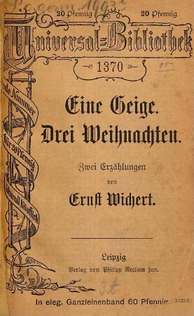 Eine Geige : 2 Erzählungen