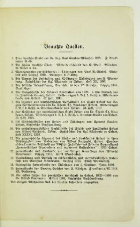 Benutzte Quellen