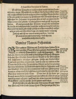 Von der Newen Hispanien.