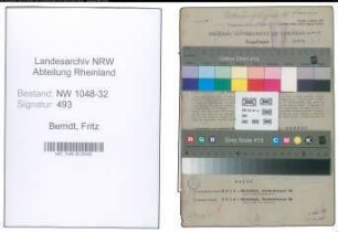 Entnazifizierung Fritz Berndt , geb. 04.01.1888 (Beamter)