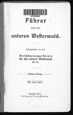 Führer durch den unteren Westerwald