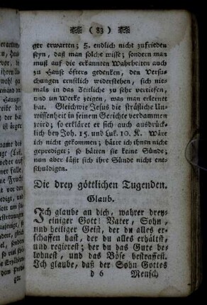 Die drey göttlichen Tugenden. - Beichtgebethe.