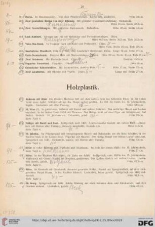 Holzplastik (Nr. 472-503)