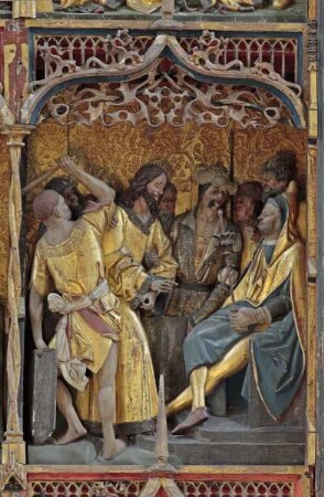 Szenen aus dem Marienleben und der Passion Christi — Christus vor Kaiphas
