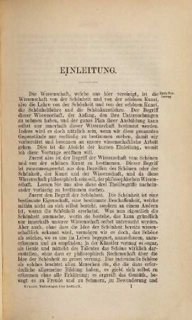 Vorlesungen über Aesthetik oder über die Philosophie des Schönen und der schönen Kunst
