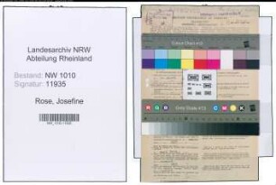Entnazifizierung Josefine Rose , geb. 06.03.1892 (Lehrerin)