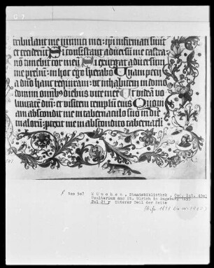 Psalterium aus Sankt Ulrich in Augsburg — ---, Folio 21 recto---, Folio 21 rectoBordüre