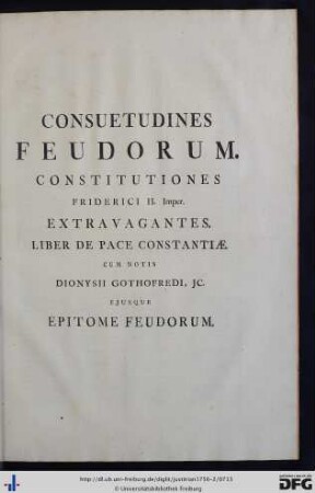 Consuetudines Feudorum.