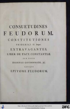 Consuetudines Feudorum.