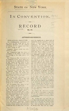 Record : State of New York. In Convention. [Kopft.] [Rückent.:] State of New York in Convention 1894. 3