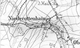 Niedercunnersdorf-Ottenhain. Meßtischblatt, Sekt. Löbau, 1884