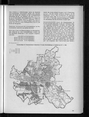 Schaubild 11: Erwerbstätige im Produzierenden Gewerbe in % aller Erwerbstätigen je Stadtteil am 27.5.1970